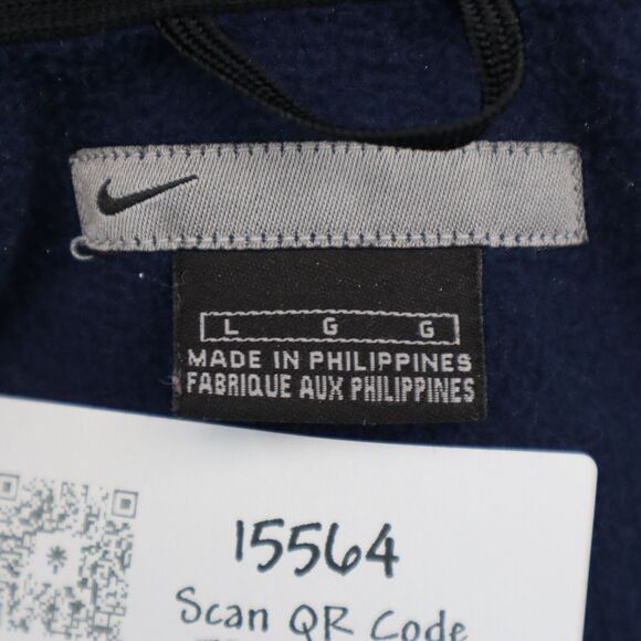 Nike Jacket Mens L Blue Long Sleeve Zipper Pockets High Neck Full Zipper - Picture 2 of 16